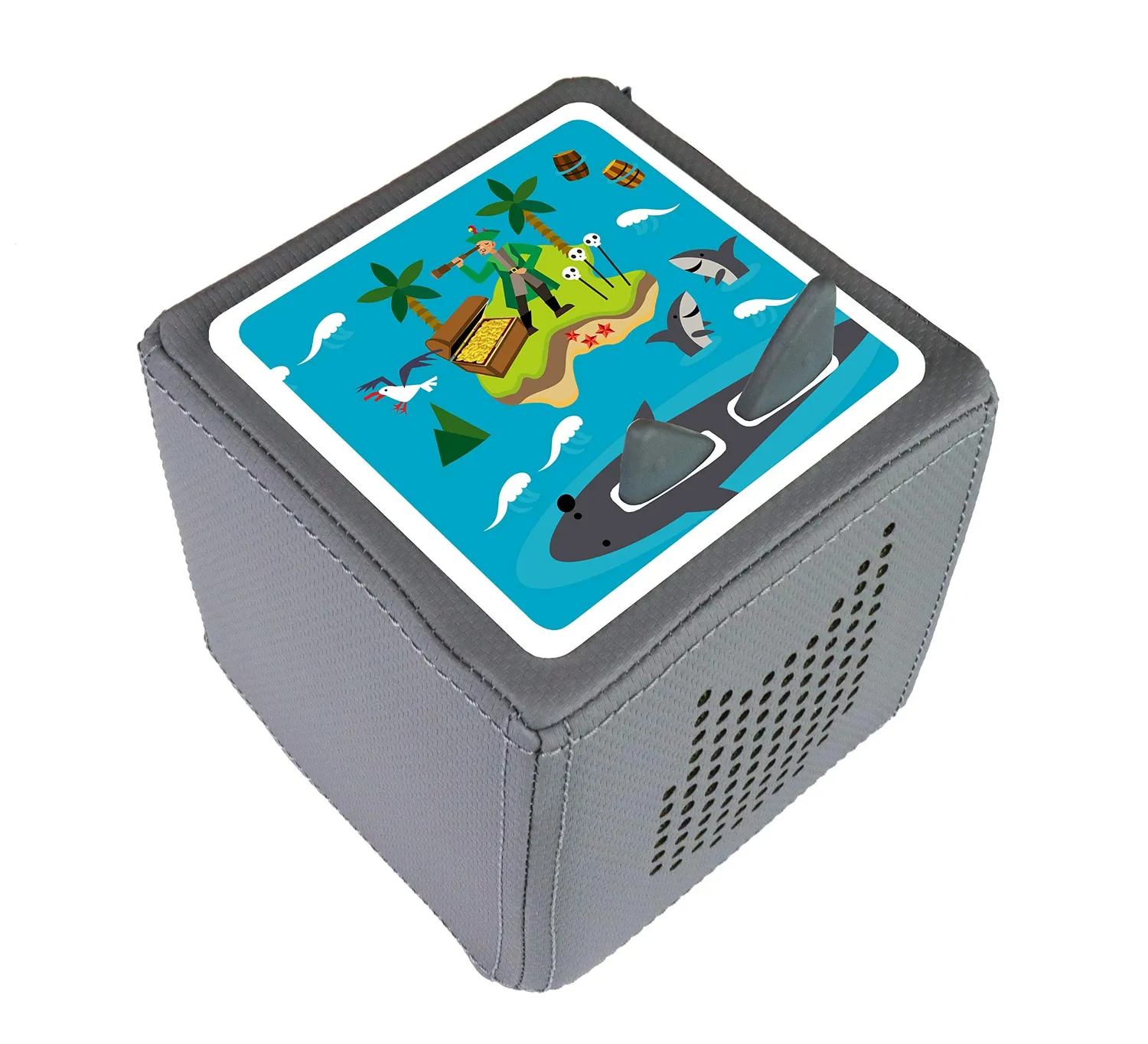 MeinBaby123 Toniebox Hai Piraten Schutzfolie Sticker 3D-Effekt