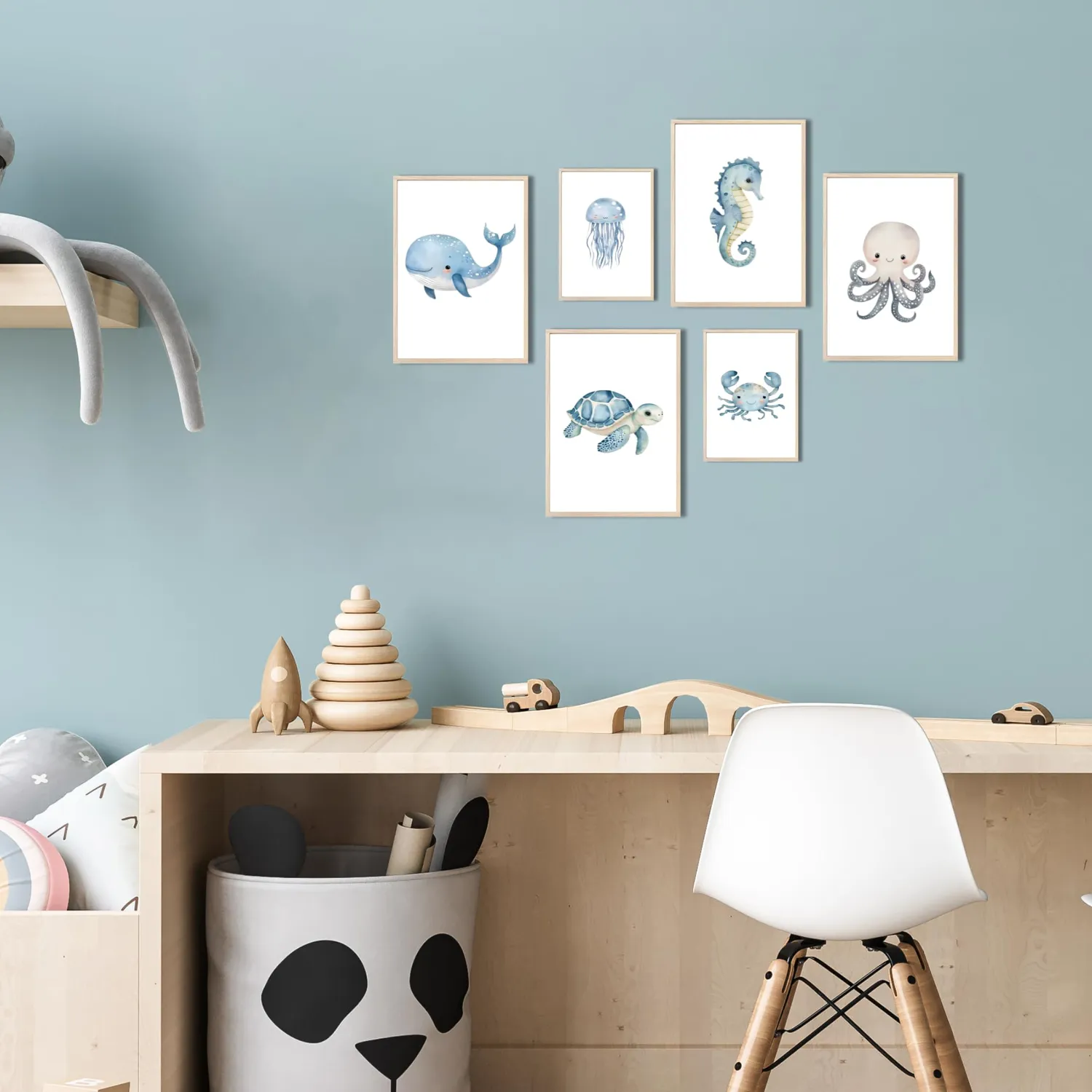 MeinBaby123 Unterwasserwelt Poster 6er Set A4 & A5 matt