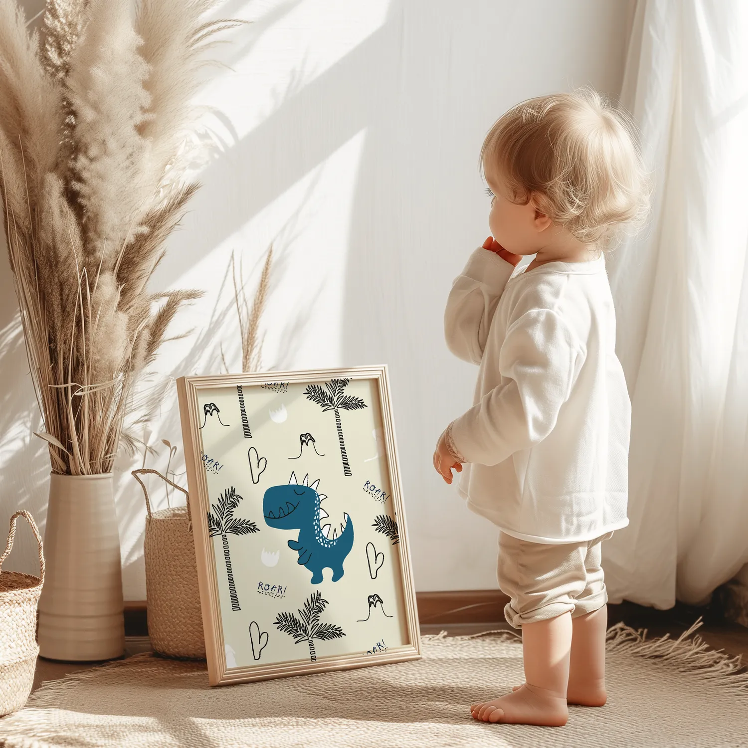 MeinBaby123 Dino Kinderzimmerposter 3er Set A4 matt