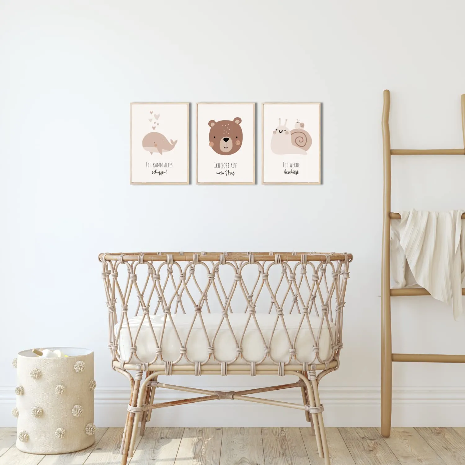 MeinBaby123 Affirmations Poster 3er Set A4 Tiermotiv
