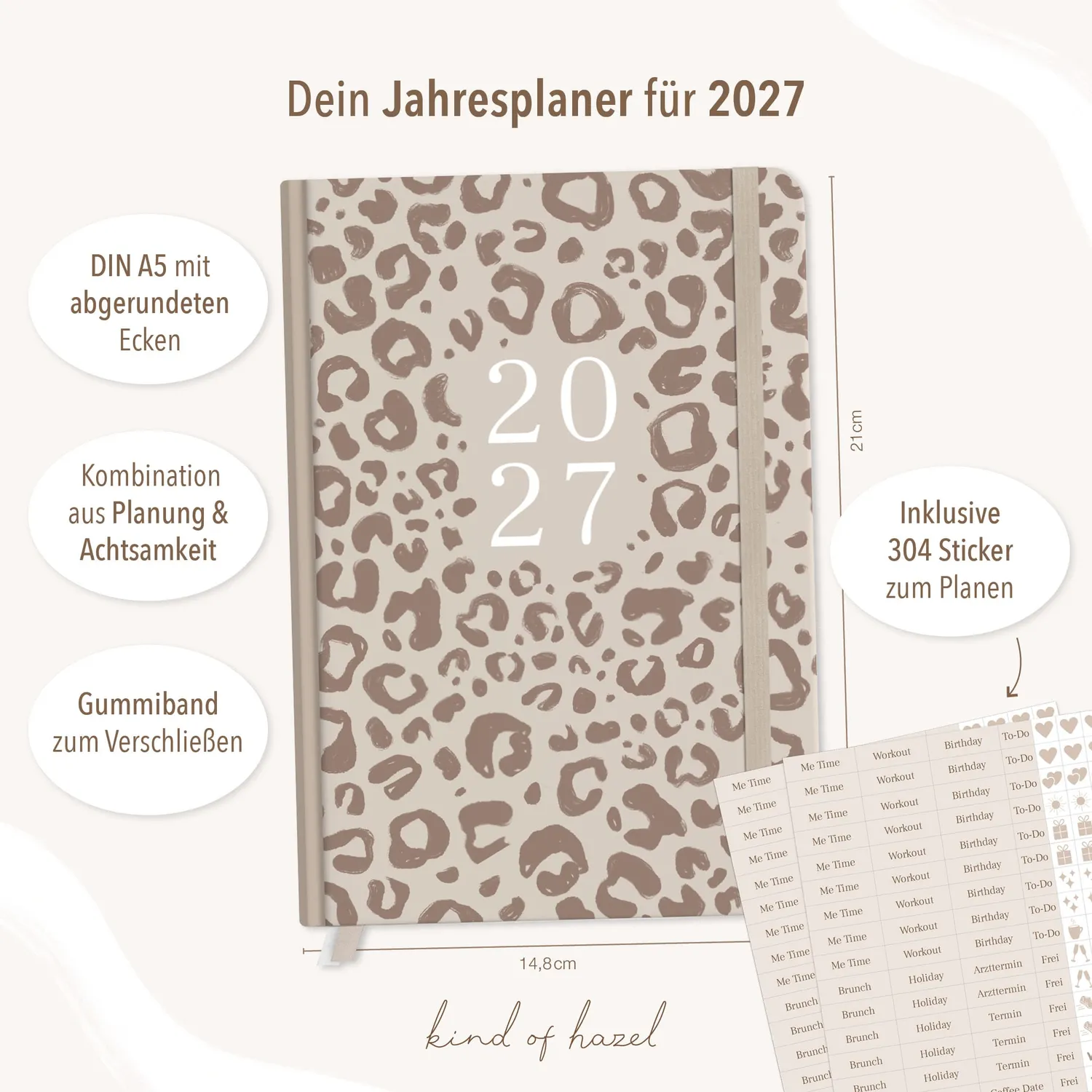 MINTKIND kind of hazel Create 2027 Buchkalender A5 Leo