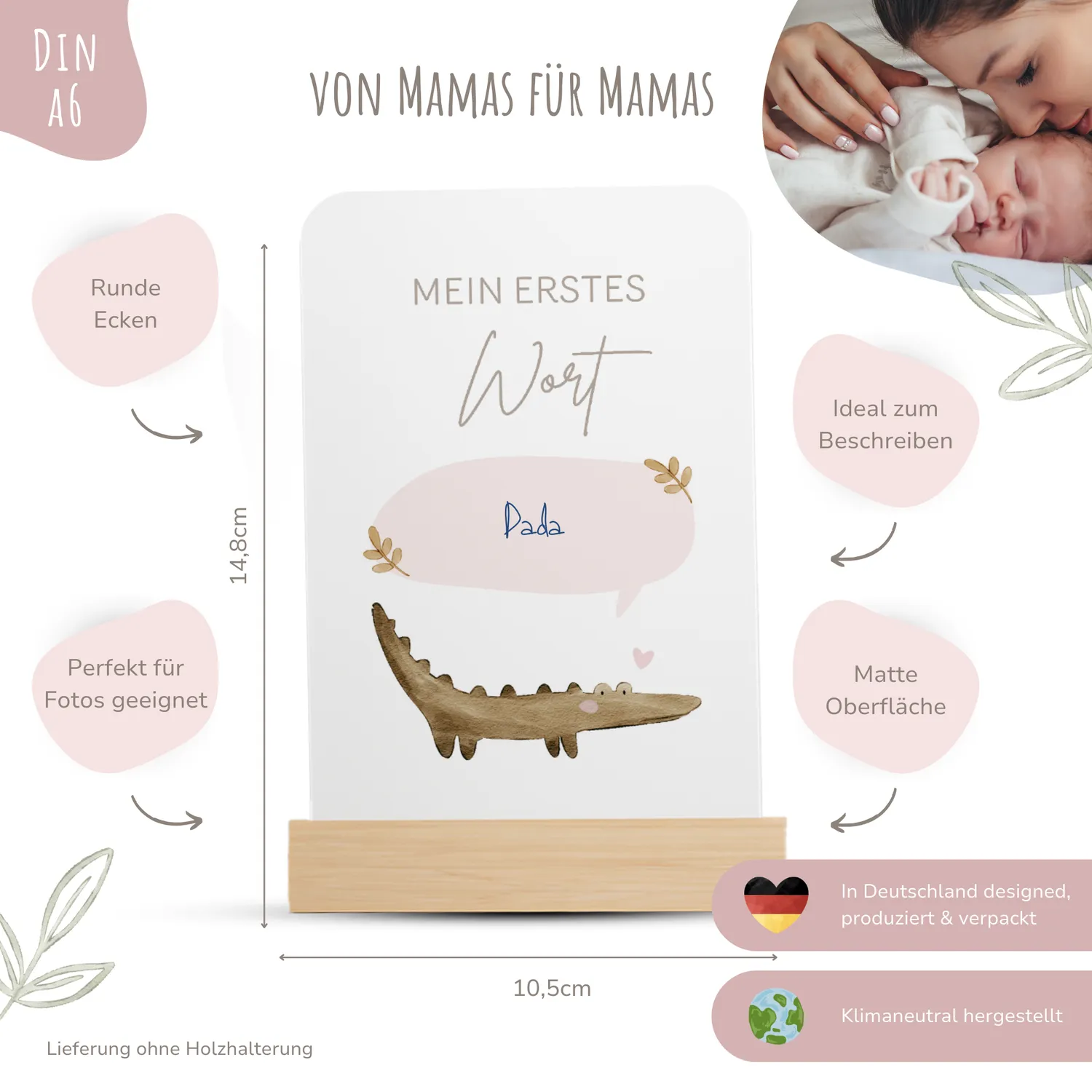 MeinBaby123 Dein erstes Jahr Meilensteinkarten 50er rosa