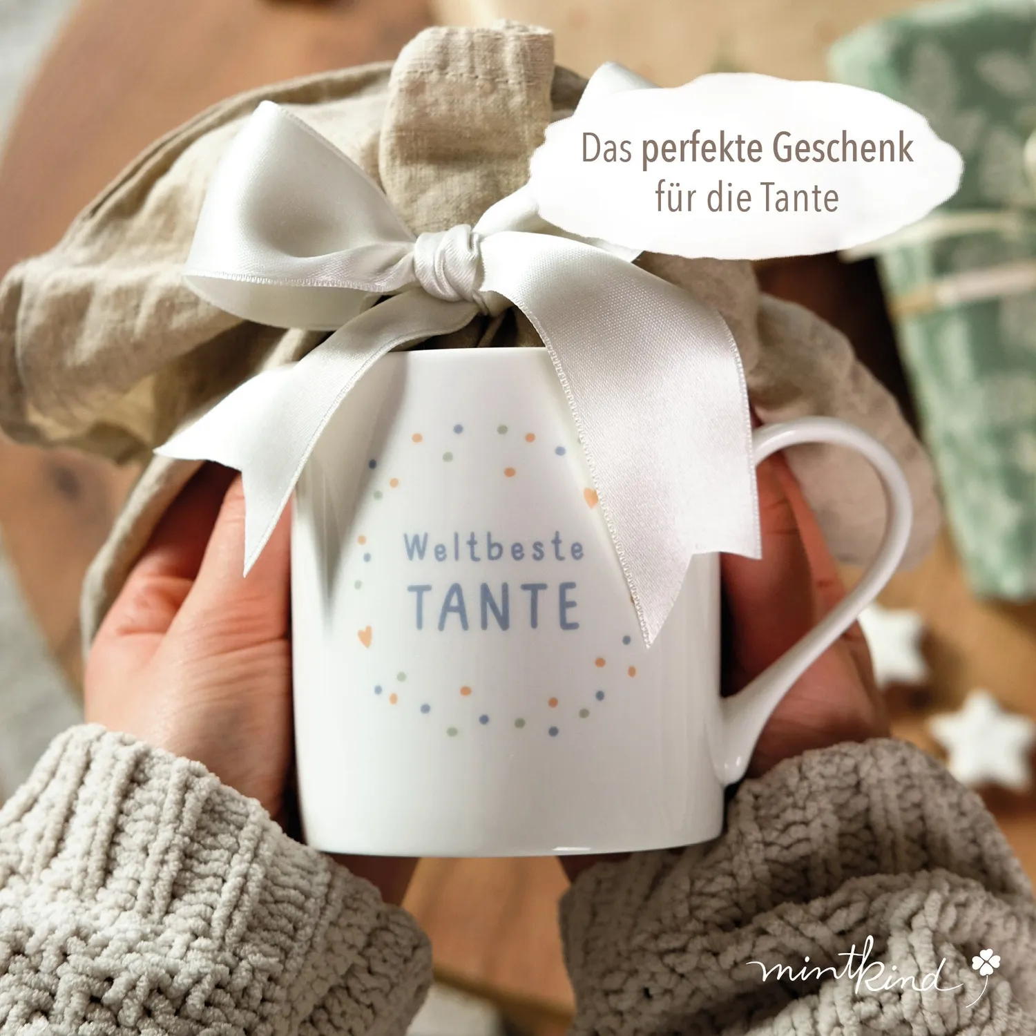 MINTKIND Konfetti weltbeste Tante Tasse 330 ml