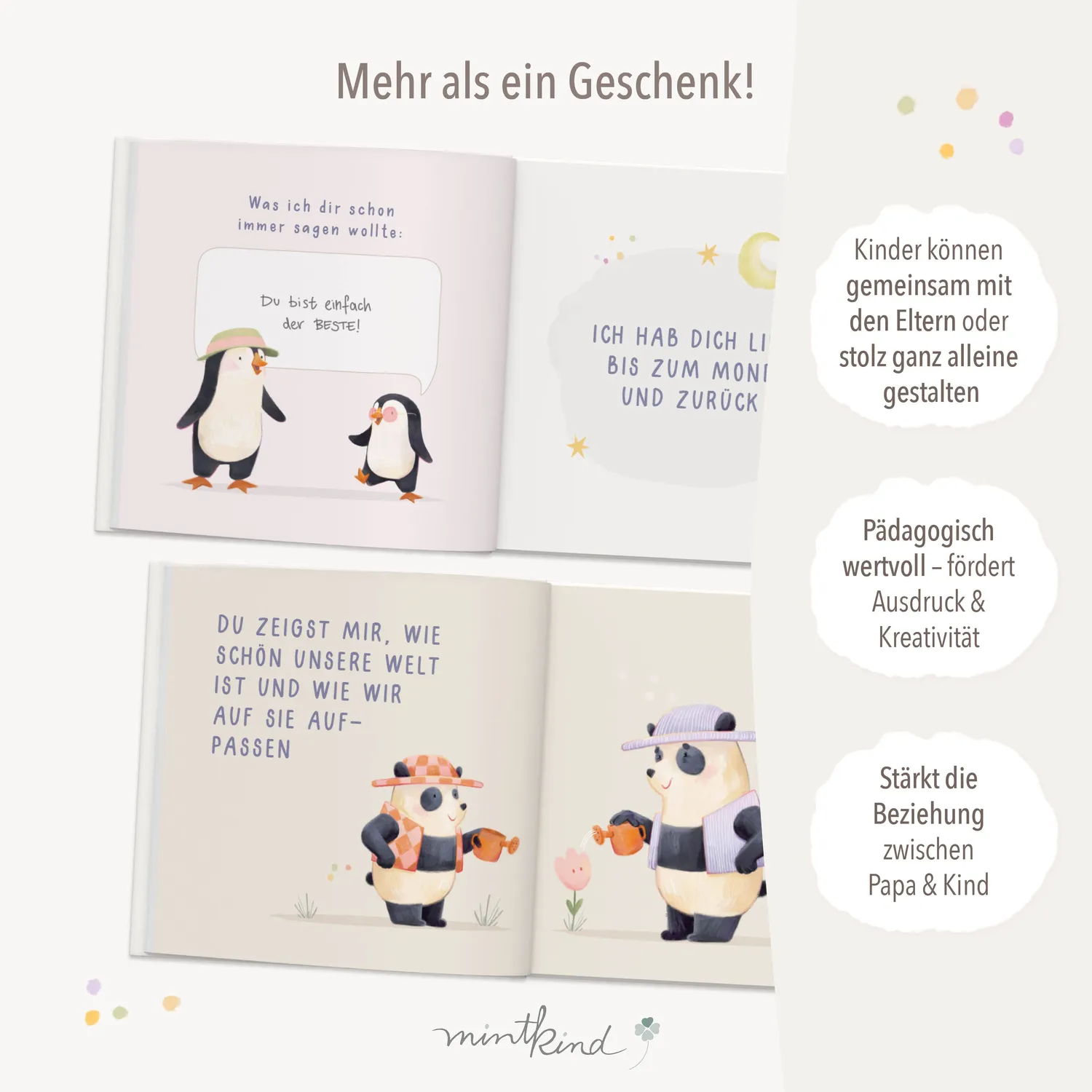 MINTKIND Geschenkbuch Papa du bist toll Ausfüllbuch Papa