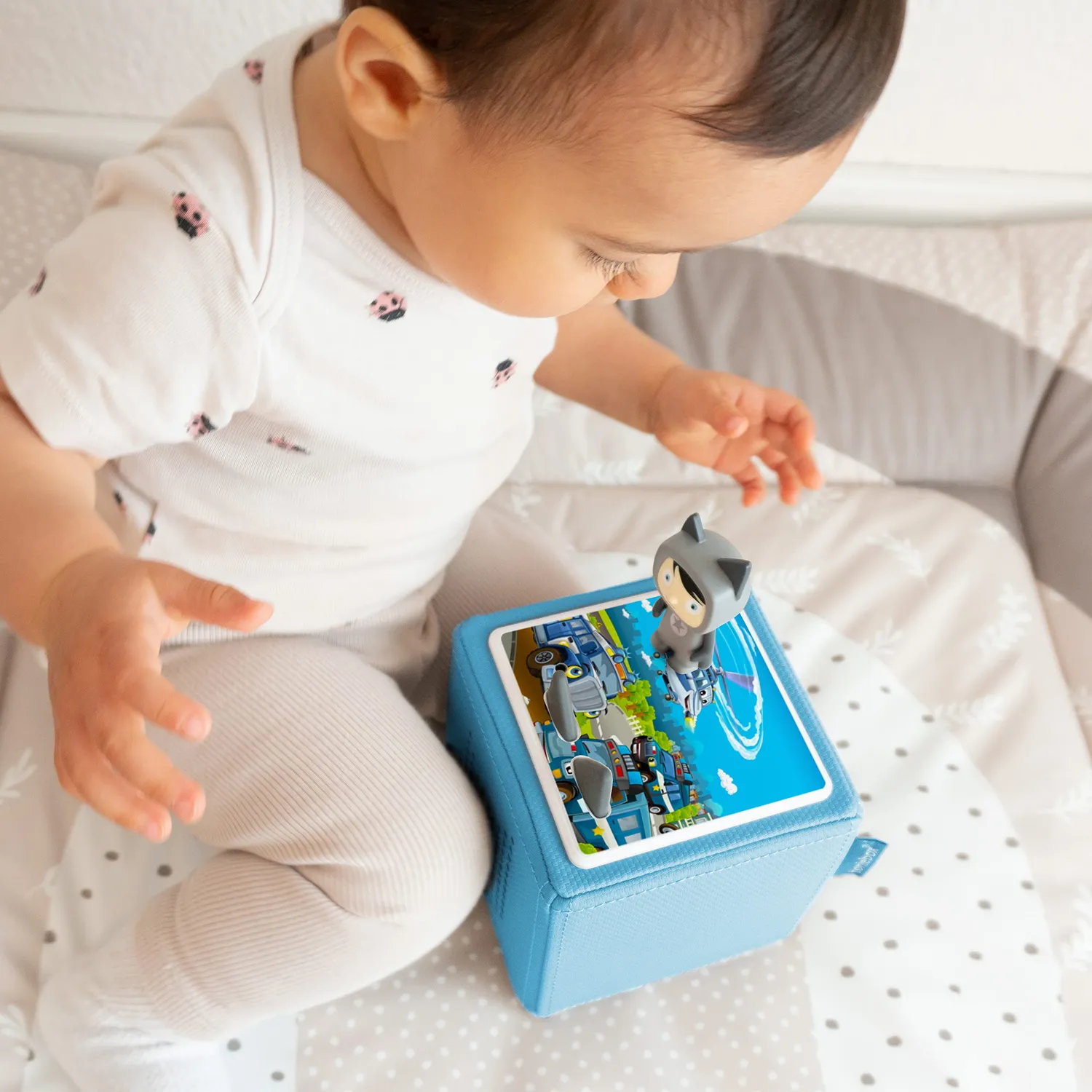 MeinBaby123 Toniebox Schutzfolie Polizei-Fahrzeuge Sticker wasserfest