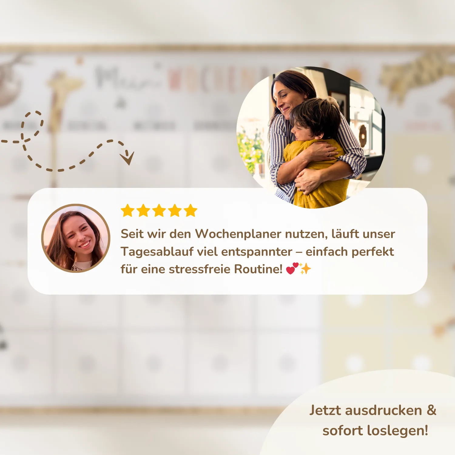 MeinBaby123 Montessori Wochenplan zum Ausdrucken Boho