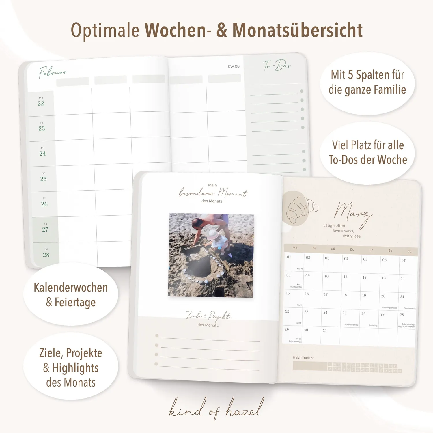 MINTKIND kind of hazel Familienplaner 2027 Kalender Leo