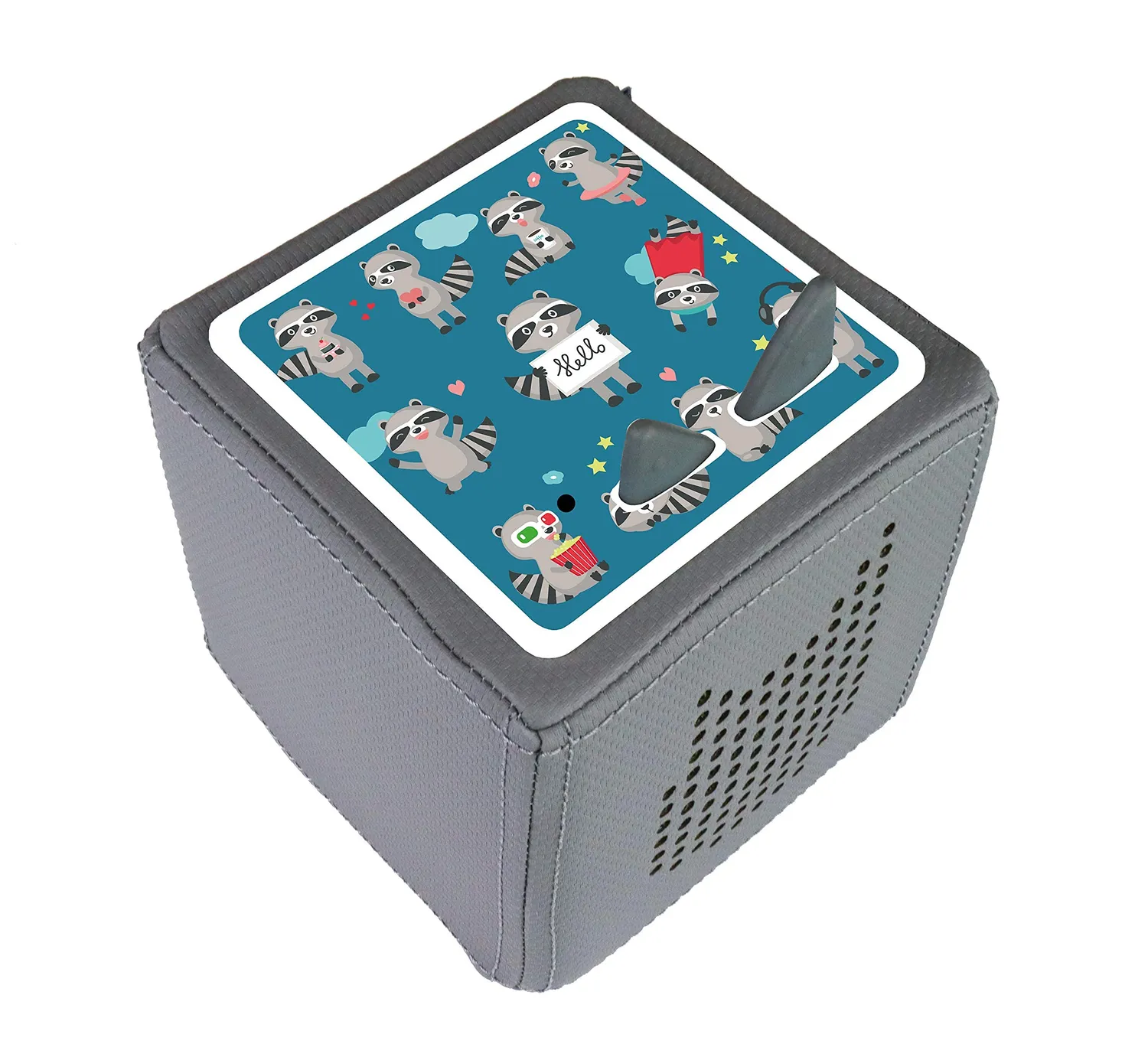 MeinBaby123 Waschbären Toniebox Schutzfolie Blau Sticker