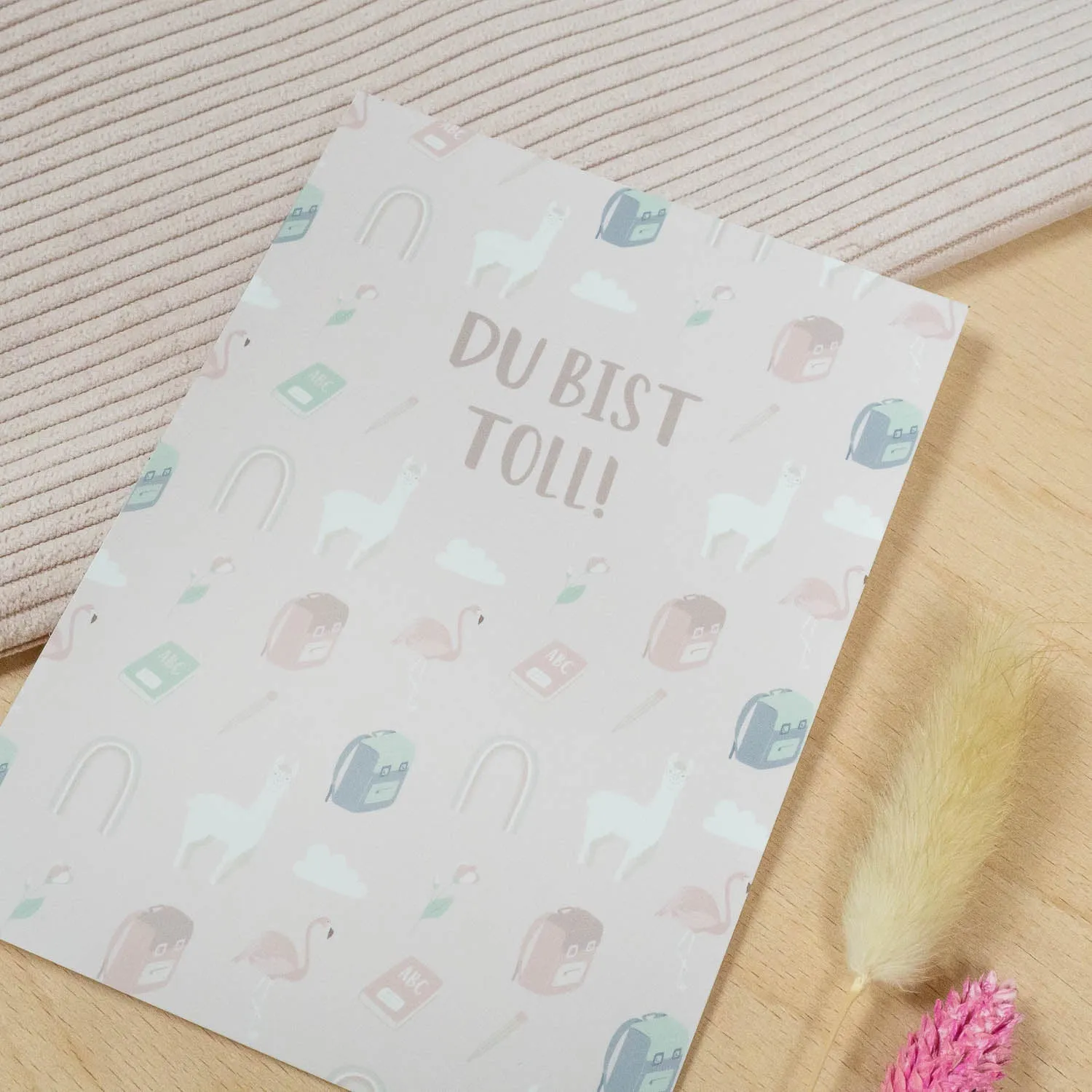 MINTKIND Du bist toll Postkarte Rosa DIN A6