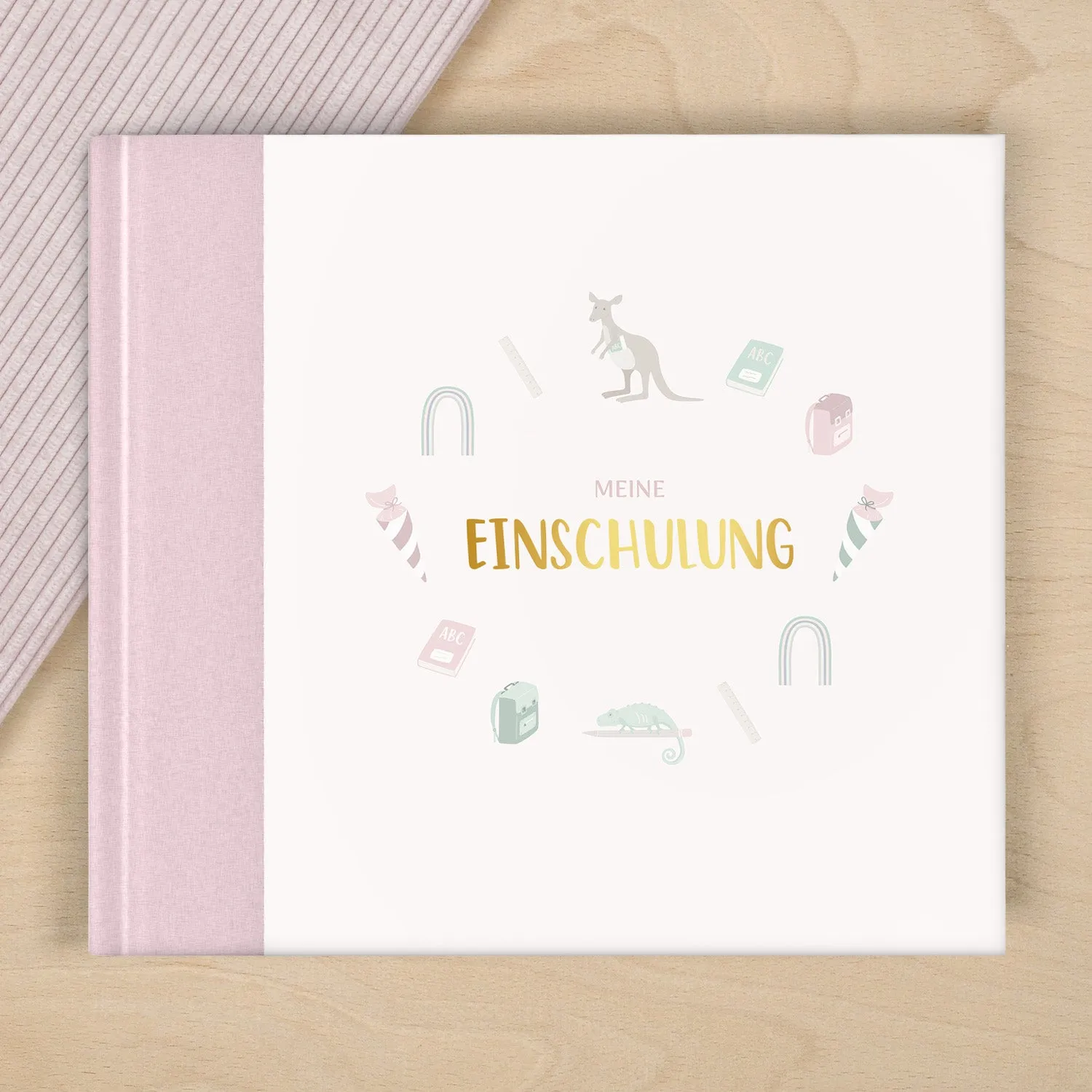 MINTKIND Meine Einschulung Gästebuch Beige Schulanfang