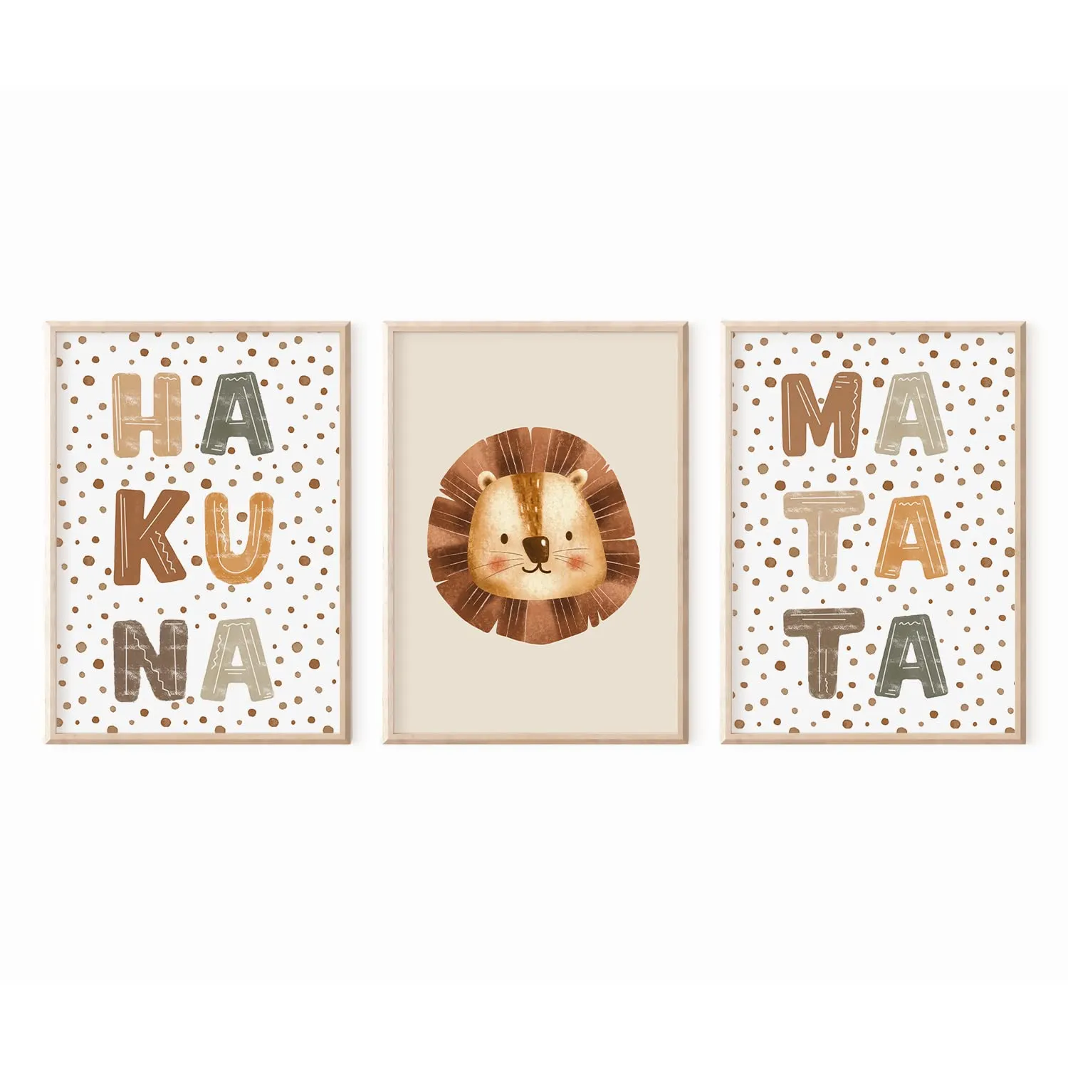 MeinBaby123 Hakuna Matata Poster 3er Set A4 Boho