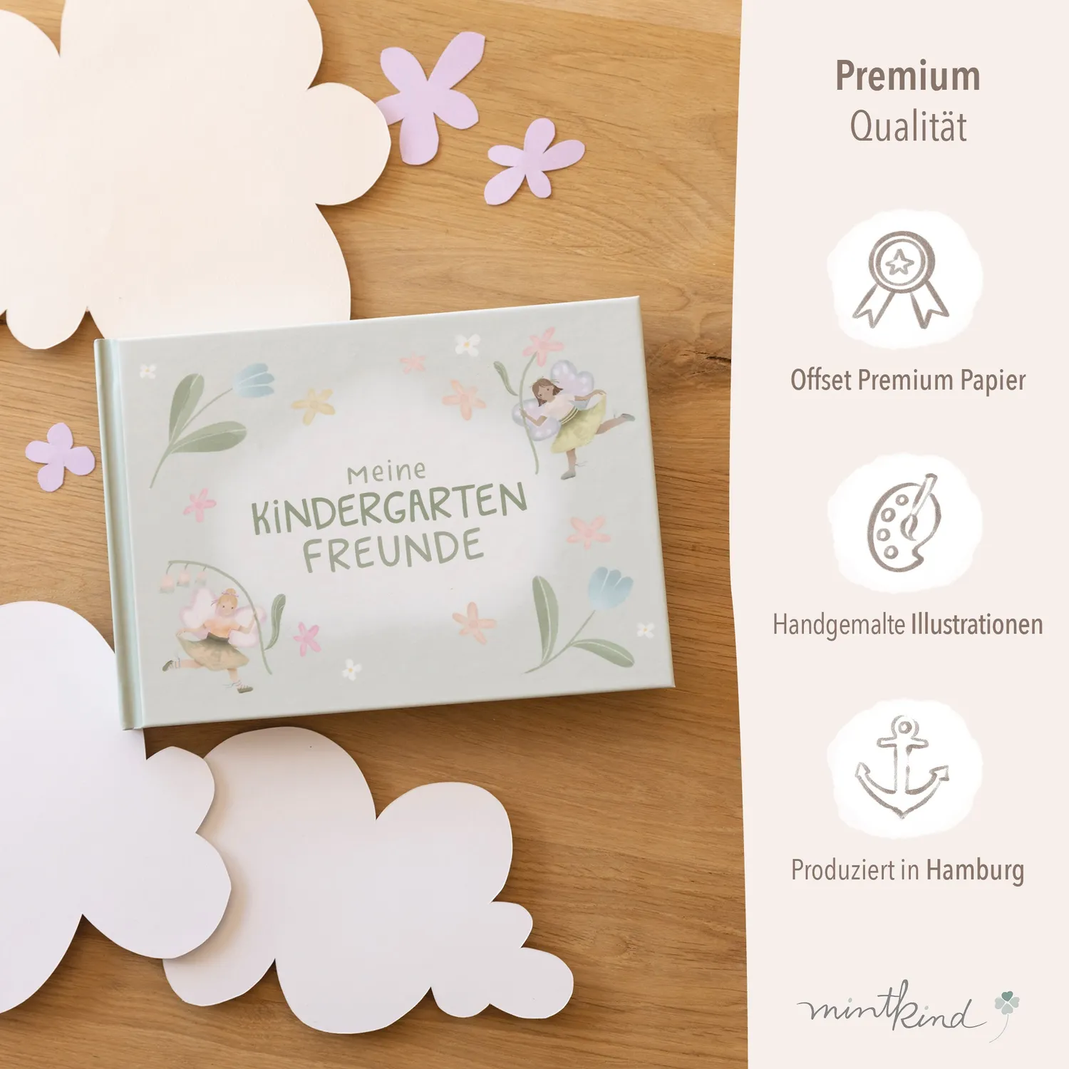 MINTKIND Feenwelt Kindergarten Freundebuch A5 80 Seiten