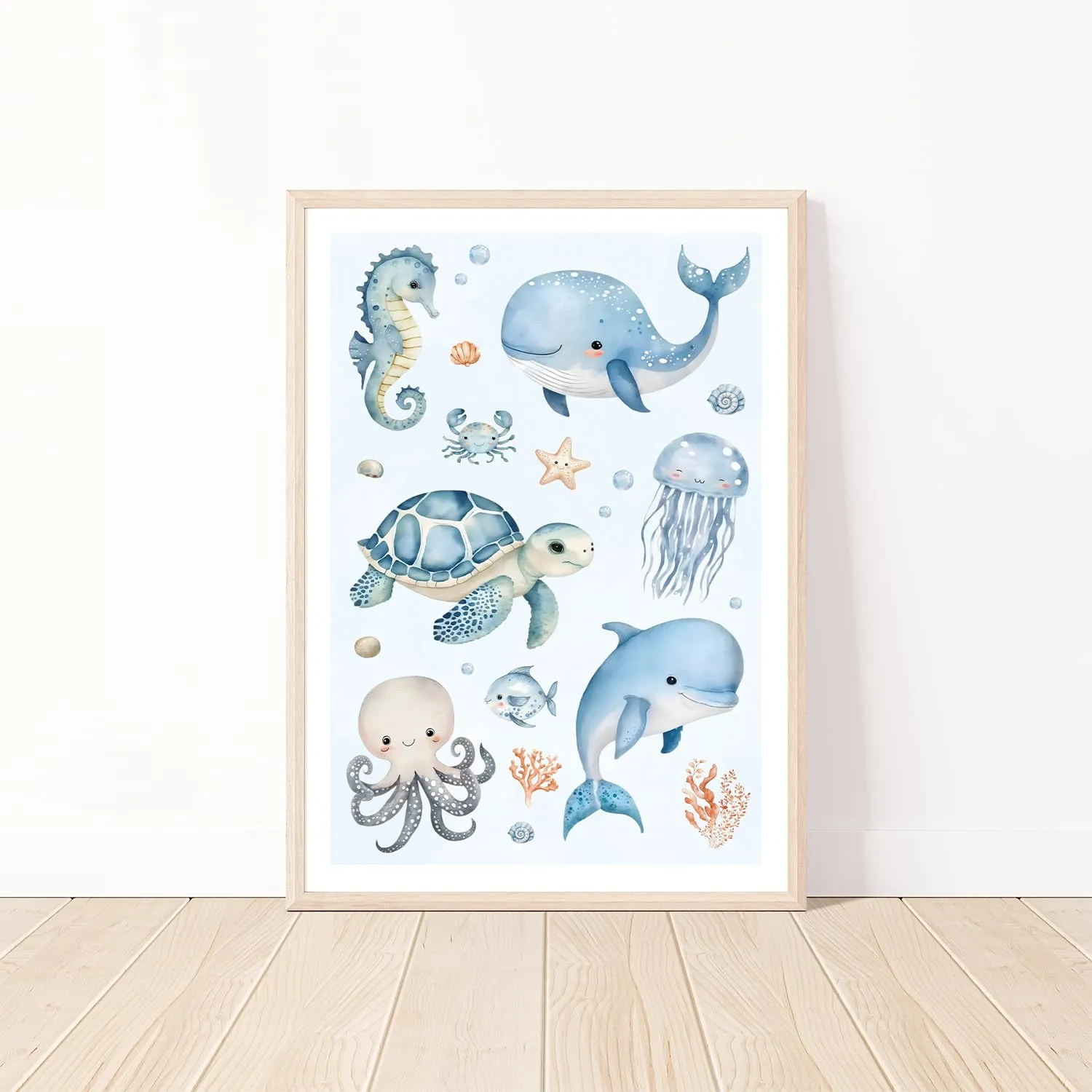 MeinBaby123 Unterwasserwelt Kinderzimmerposter A2 matt 300g