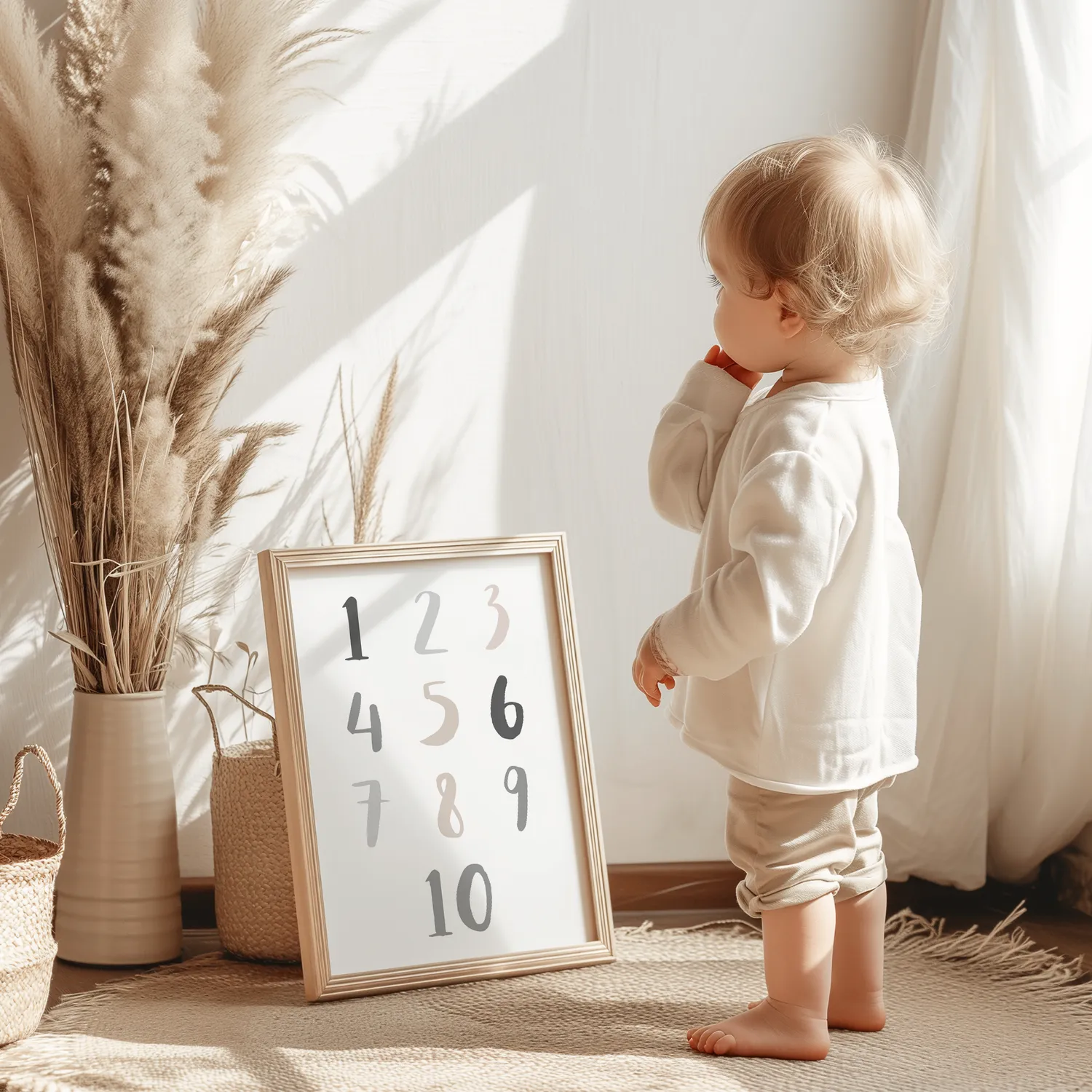 MeinBaby123 ABC Zahlen Regenbogen Lernposter 3er Set A4