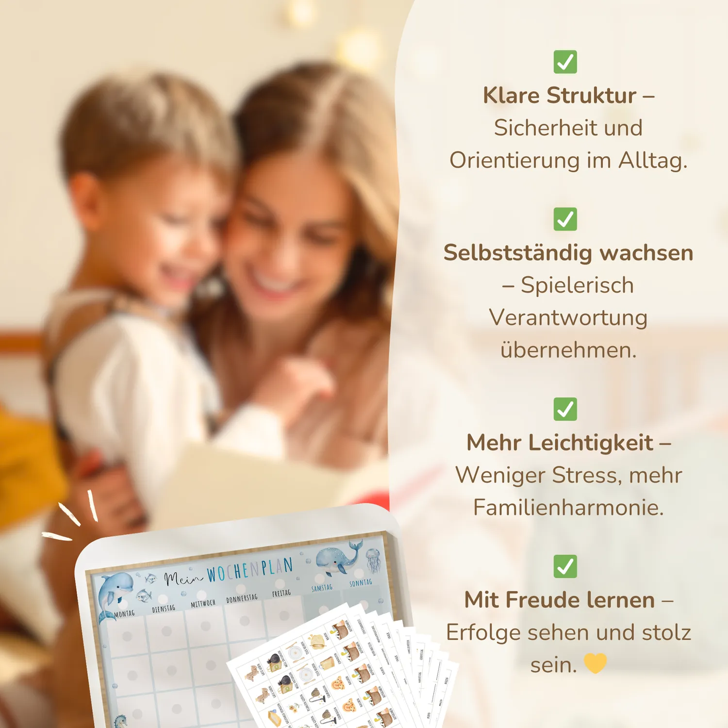MeinBaby123 Wochenplan Montessori Plan Ausdrucken Delfin Wal PDF