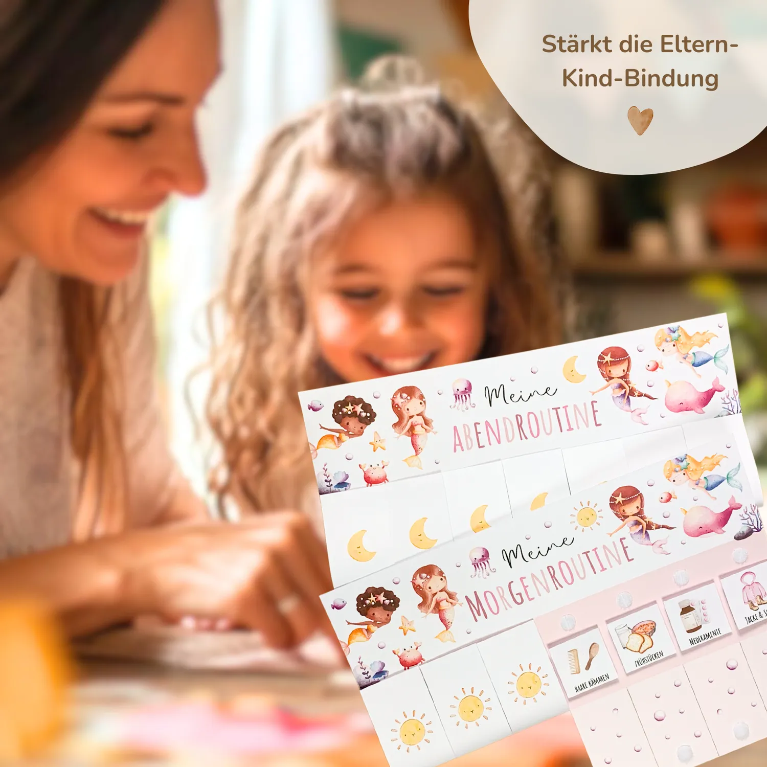 MeinBaby123 Morgen- & Abendroutine Stundenplan Meerjungfrau PDF