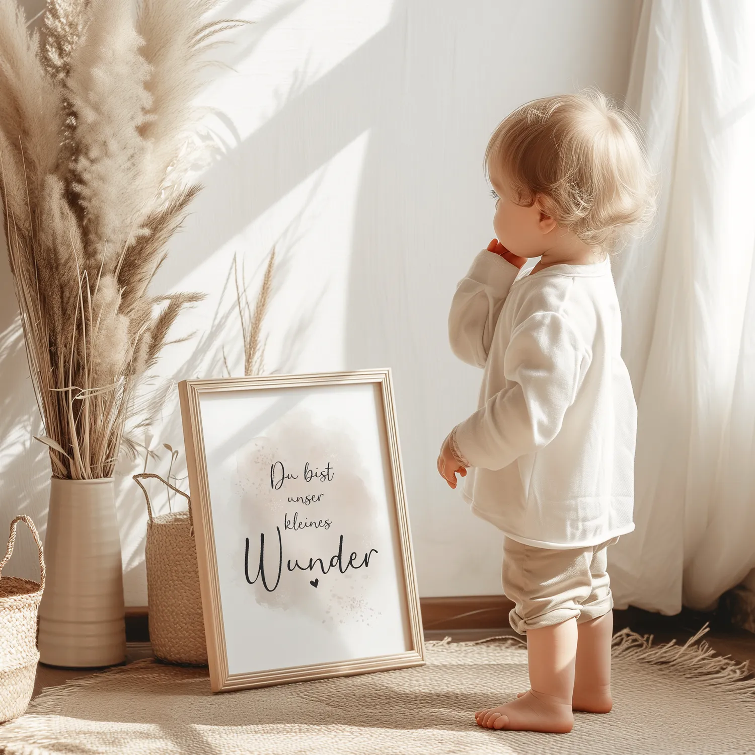 MeinBaby123 Zebra Luftballon Poster 3er Set A4 beige