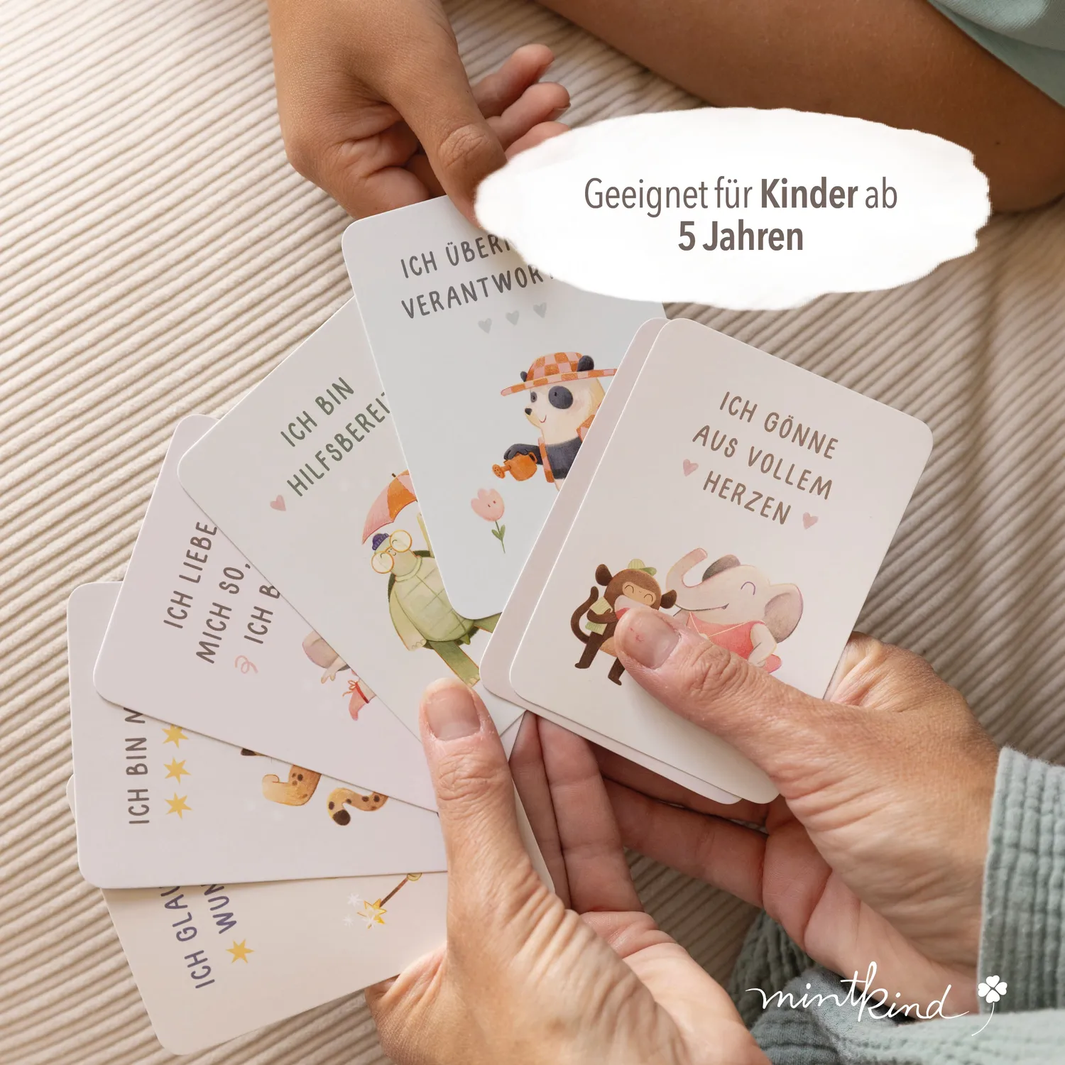 MINTKIND Affirmationskarten Kinder 35 Karten A7