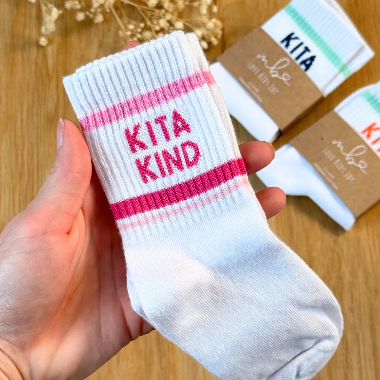 MeinBaby123 Kitakind Socken Pink Kindersocken 2-4 Jahre