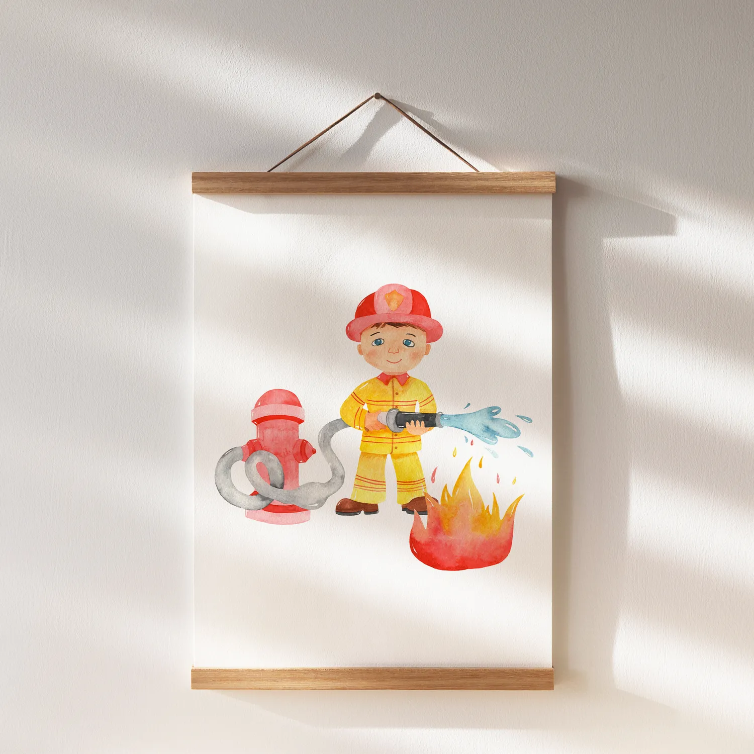 MeinBaby123 Kinderzimmerposter Feuerwehr 3er A4