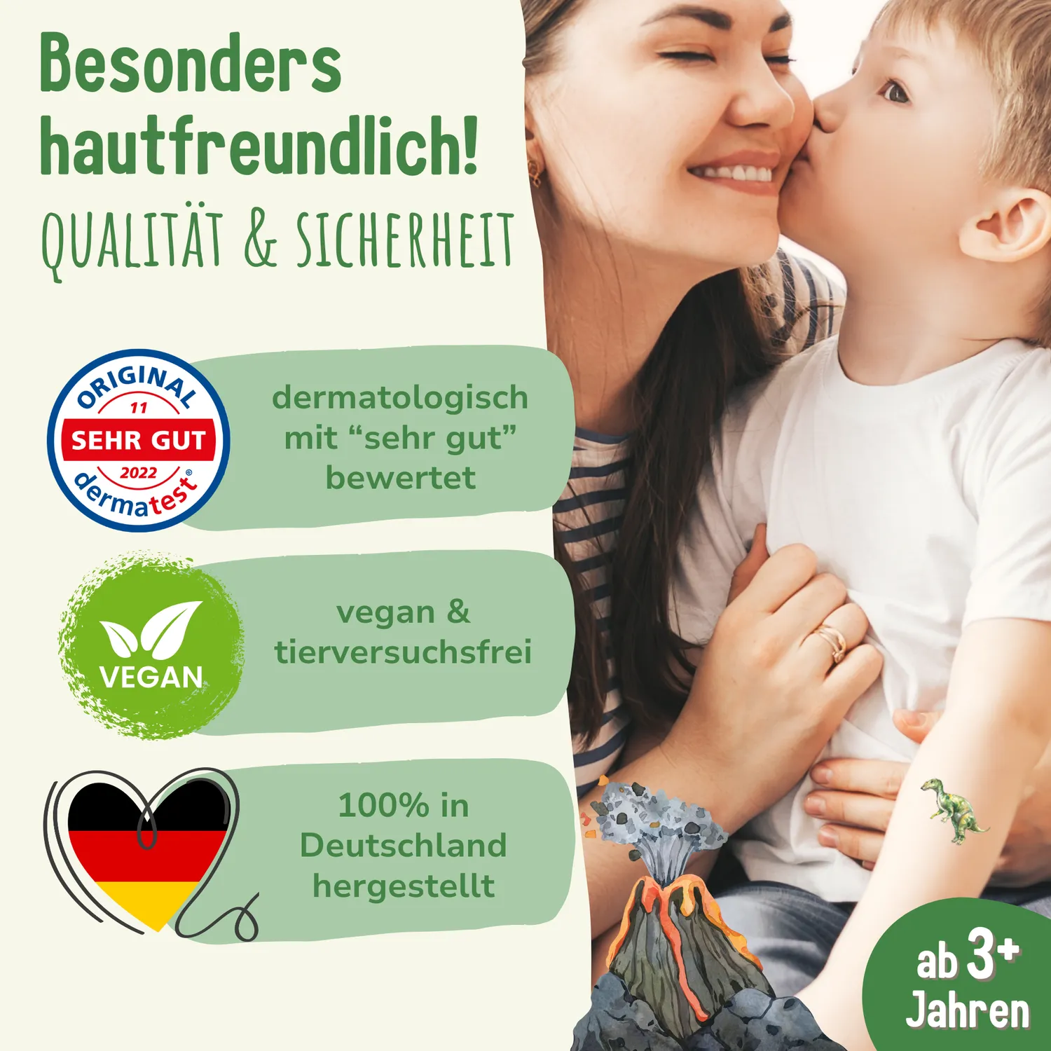 MeinBaby123 Dinos Kinder Tattoos 110 Stück Set