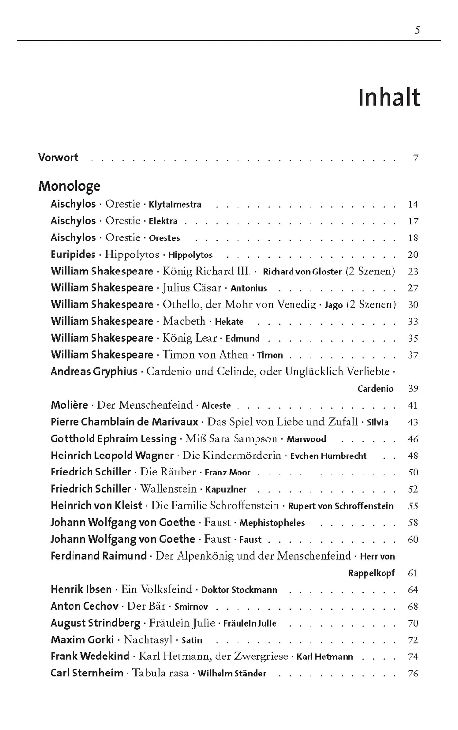 Seemann Henschel 55 zornige Monologe Theaterbuch Vorsprechen