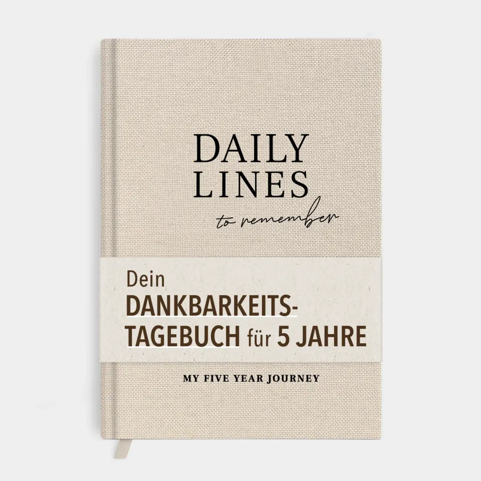 MINTKIND kind of hazel Daily Lines 5-Jahres-Tagebuch Beige