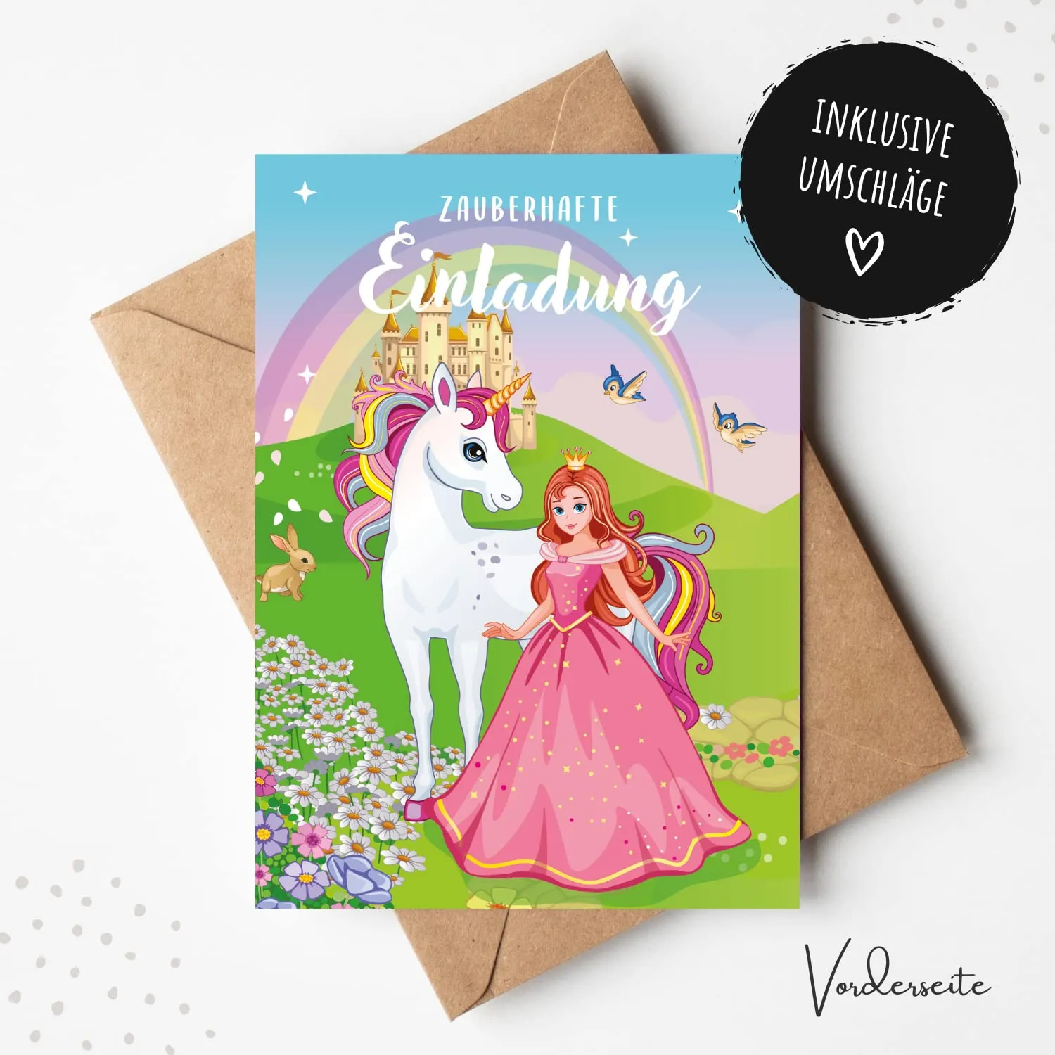 MeinBaby123 Prinzessin Einladungskarten 10er Set A6