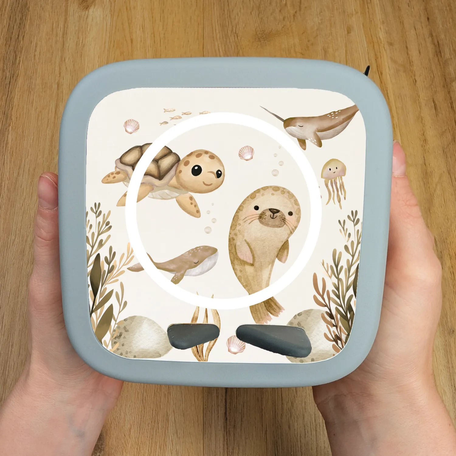 MeinBaby123 Unterwasserwelt Beige Schutzfolie Toniebox 2 wasserfest