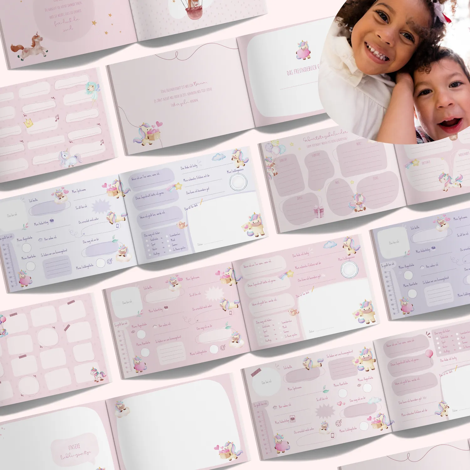 MeinBaby123 Freundebuch Kinder Einhörner Hardcover 26