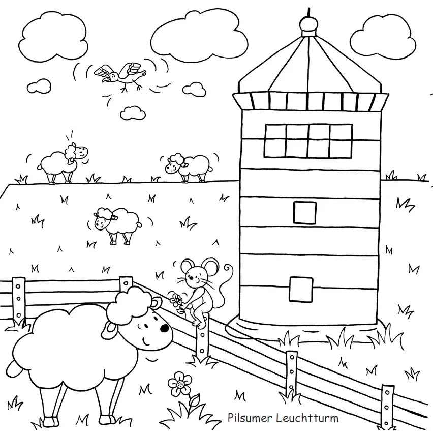 Isensee Verlag Malbuch Ostfriesland Malbuch 48 Seiten Kinder