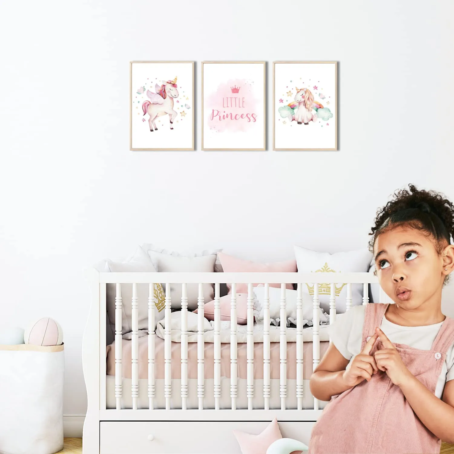 MeinBaby123 Kinderzimmerposter 3er Set A4 Einhorn Fee