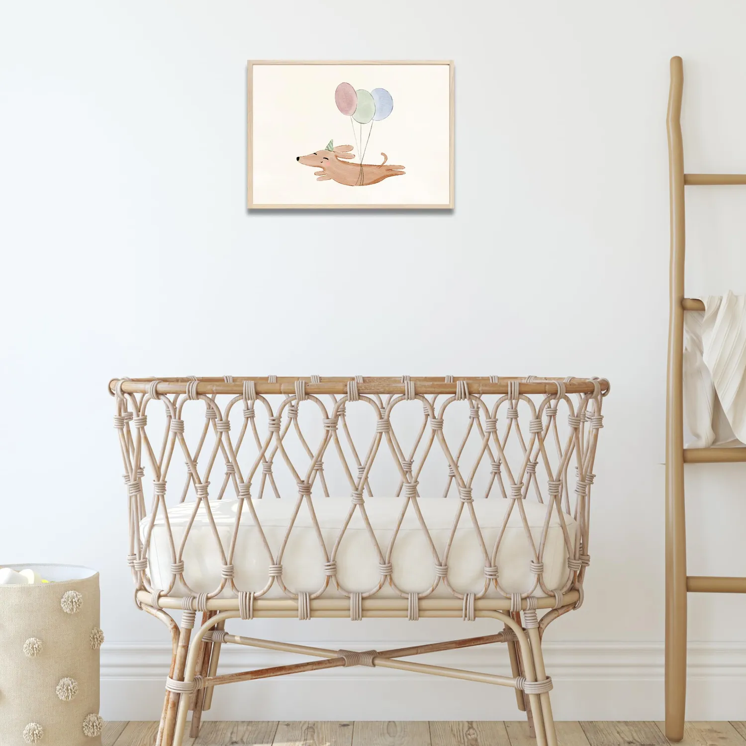 MeinBaby123 Poster Hund Luftballon A4 matt