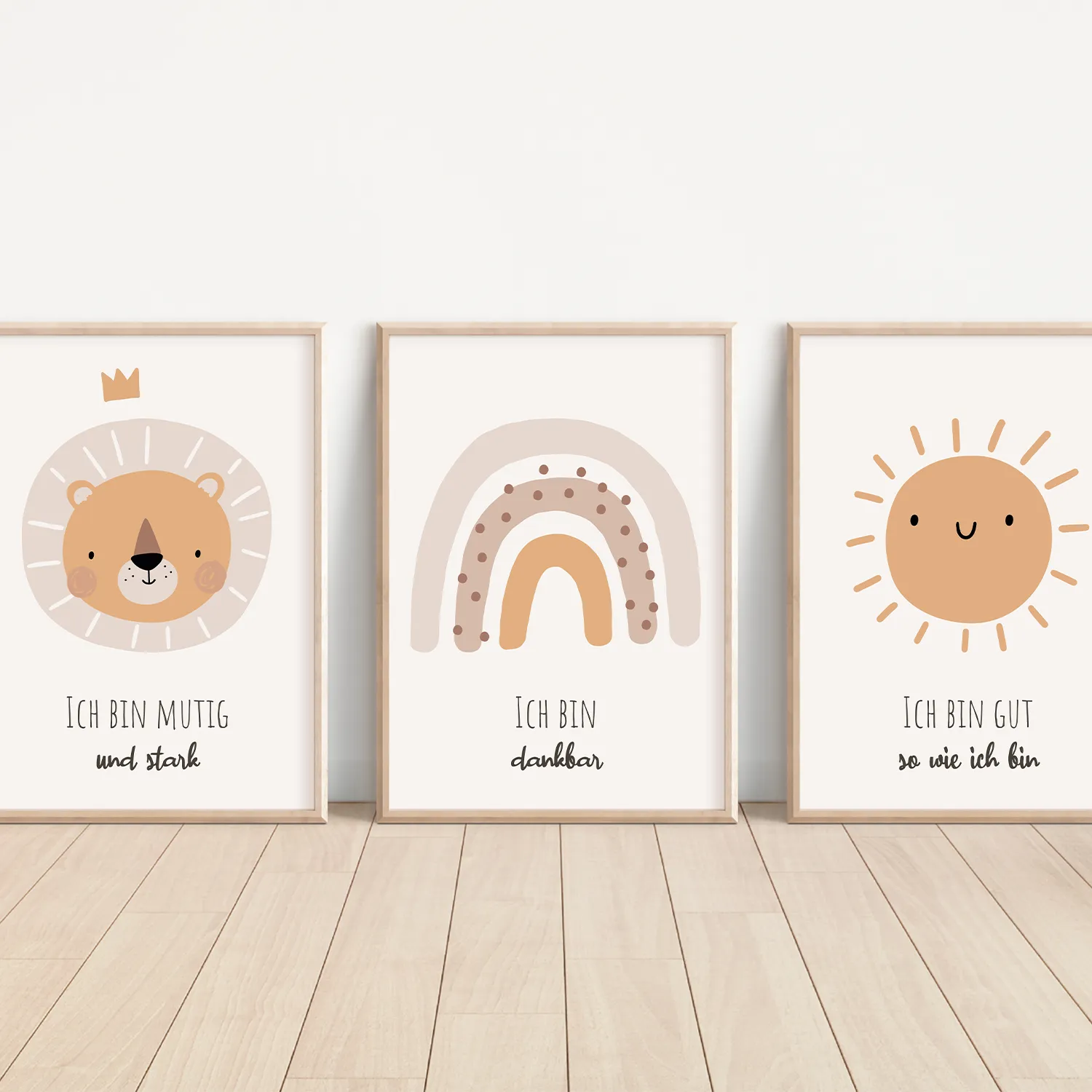 MeinBaby123 Affirmationen Poster 3er Set A4 matt